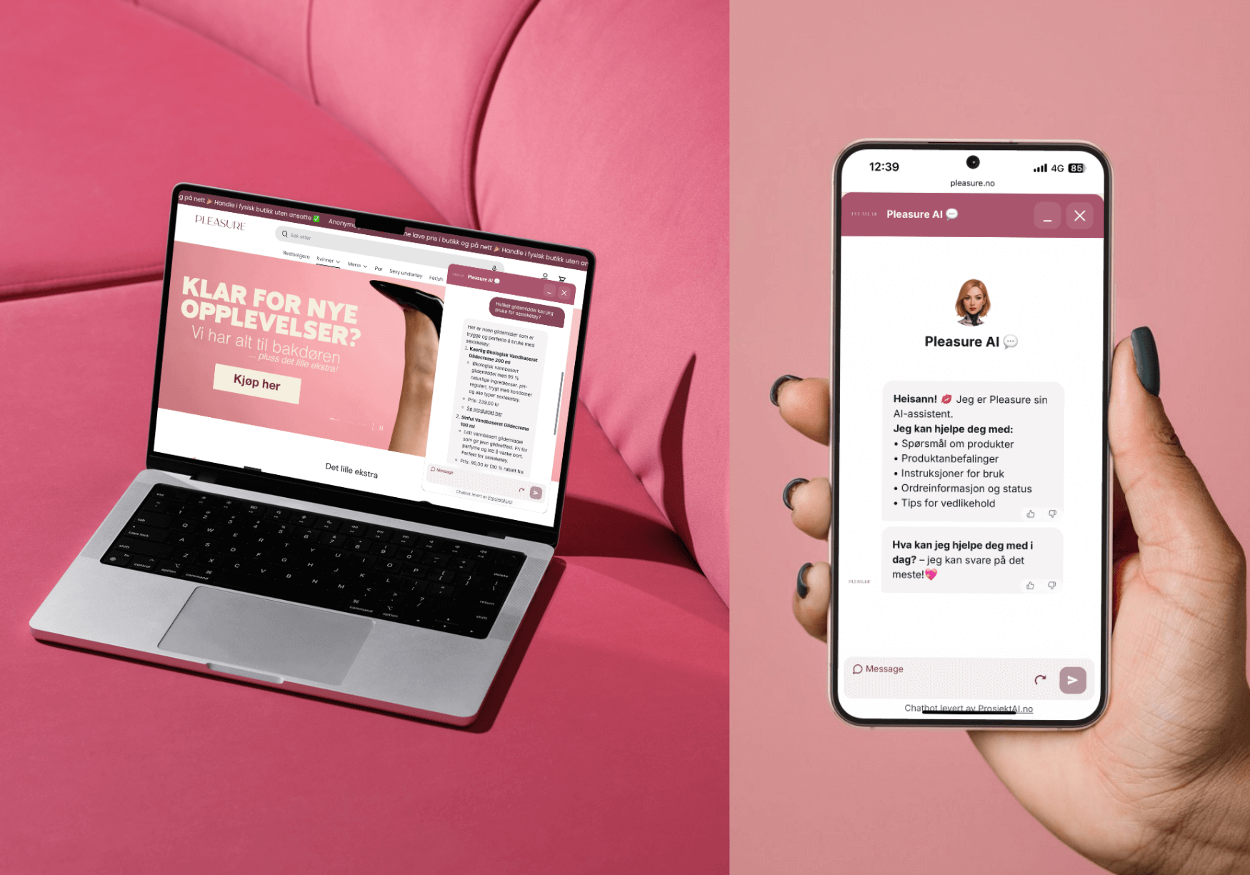 Pleasure - AI som gir diskré produktanbefalinger, brukstips og trygge svar